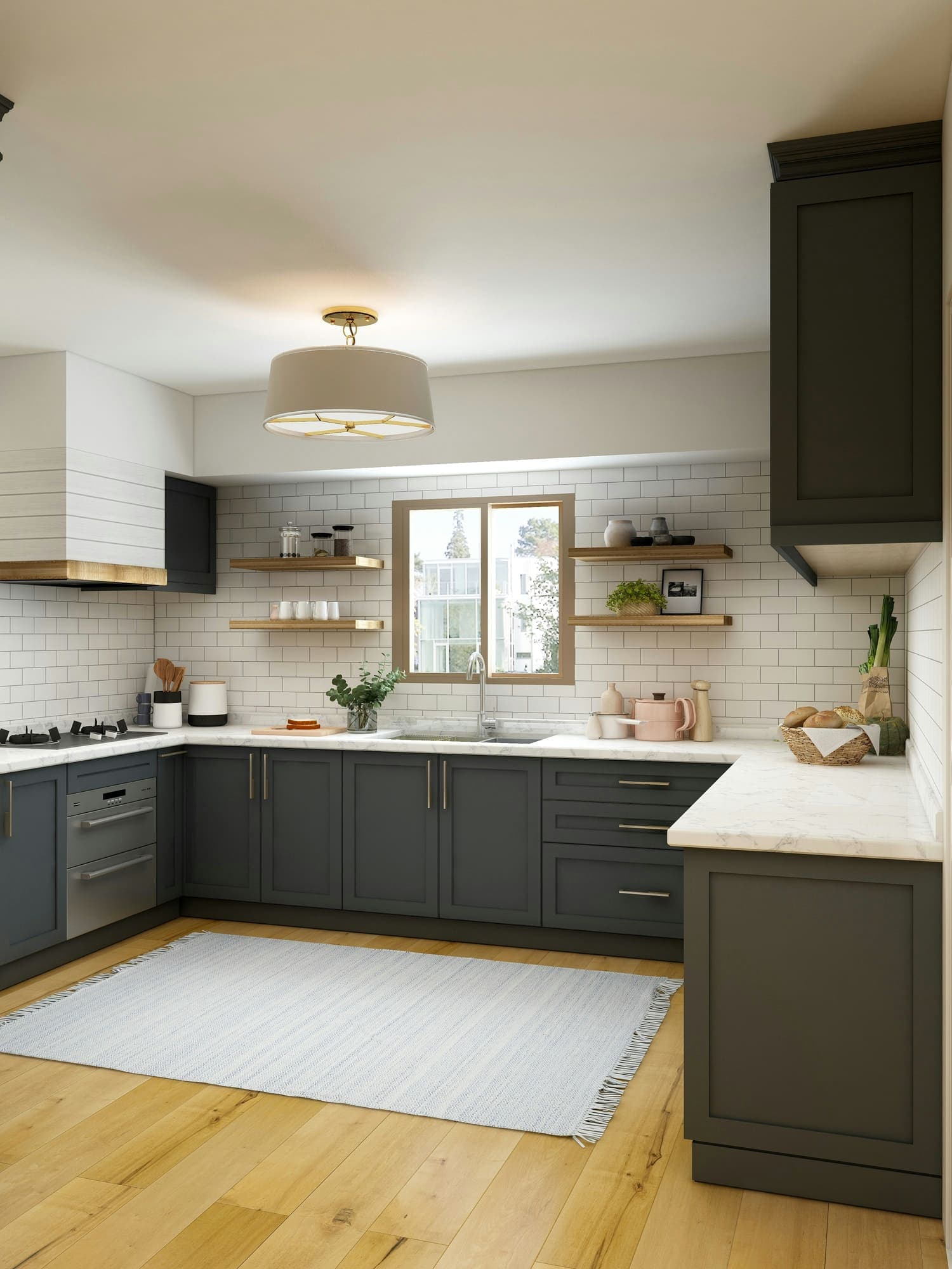 Cuisine noire et bois